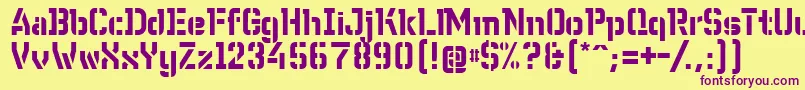 WcWunderbach Font – Purple Fonts on Yellow Background