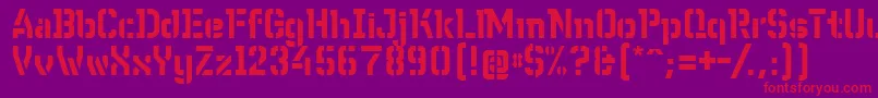 WcWunderbach Font – Red Fonts on Purple Background