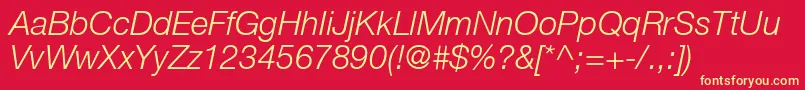 fuente HelveticaLt46LightItalic – Fuentes Amarillas Sobre Fondo Rojo