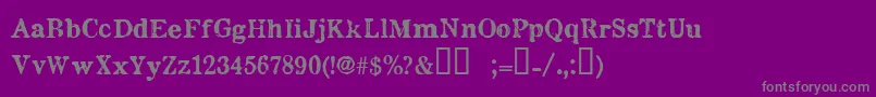 Шрифт ChenierRegular – серые шрифты на фиолетовом фоне