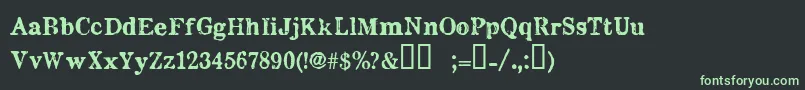 ChenierRegular-Schriftart – Grüne Schriften auf schwarzem Hintergrund