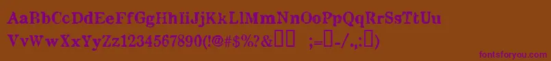 Шрифт ChenierRegular – фиолетовые шрифты на коричневом фоне