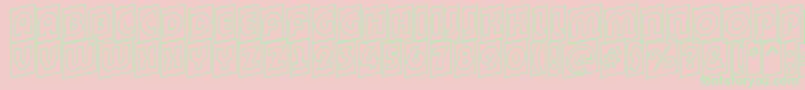 ABighaustitulcmupotl-Schriftart – Grüne Schriften auf rosa Hintergrund