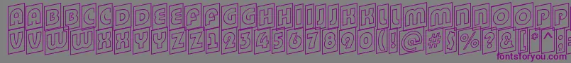 Шрифт ABighaustitulcmupotl – фиолетовые шрифты на сером фоне
