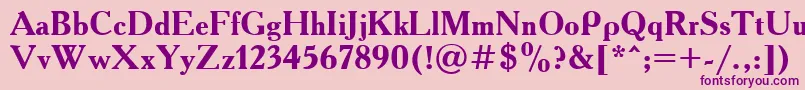 AcademyOldBold Font – Purple Fonts on Pink Background