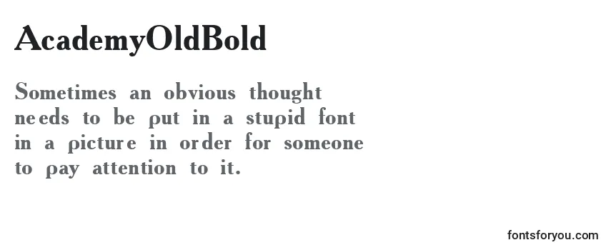 Review of the AcademyOldBold Font