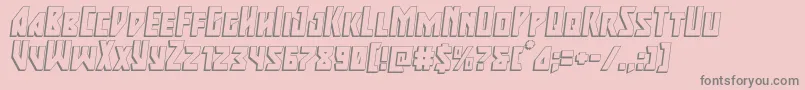 Majorforce3Dital Font – Gray Fonts on Pink Background