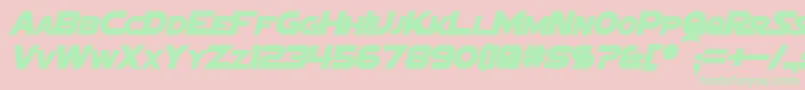 SigmaFiveMarqueeBoldItalic Font – Green Fonts on Pink Background