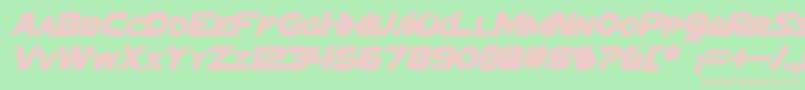 SigmaFiveMarqueeBoldItalic Font – Pink Fonts on Green Background