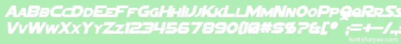 フォントSigmaFiveMarqueeBoldItalic – 緑の背景に白い文字