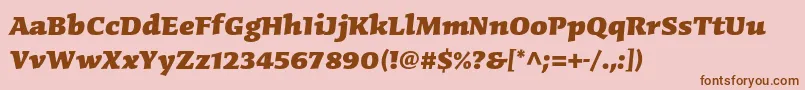 CongabravastdBlack Font – Brown Fonts on Pink Background