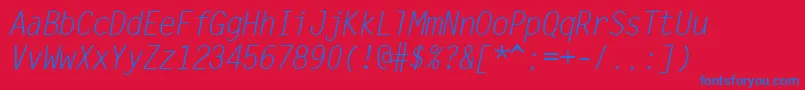 fuente SandyIiItalic – Fuentes Azules Sobre Fondo Rojo