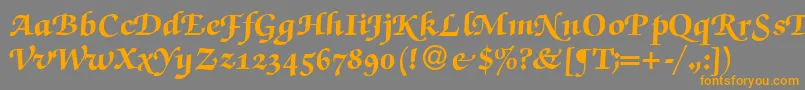 ZabriskiescriptswashHeavyRegular Font – Orange Fonts on Gray Background