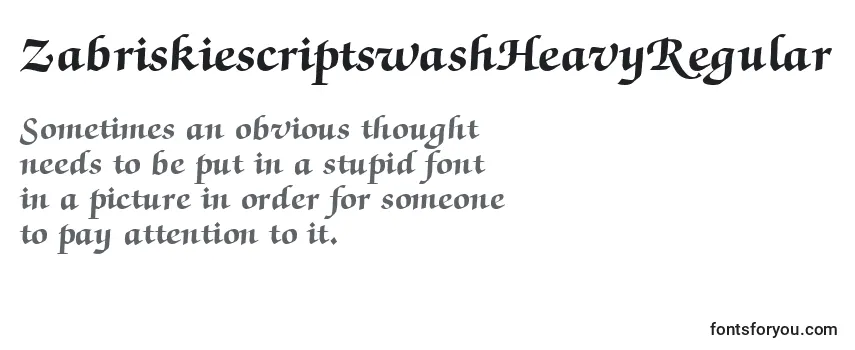 ZabriskiescriptswashHeavyRegular-fontti