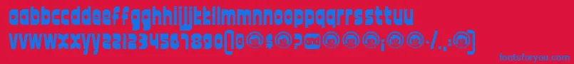 Шрифт 12good – синие шрифты на красном фоне