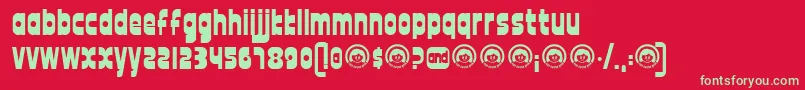 12good Font – Green Fonts on Red Background