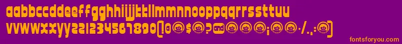 フォント12good – 紫色の背景にオレンジのフォント