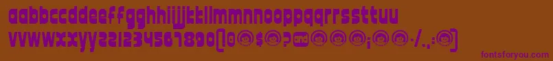12good Font – Purple Fonts on Brown Background