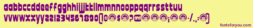 More about 12good Font 12good Font – Purple Fonts on Yellow Background