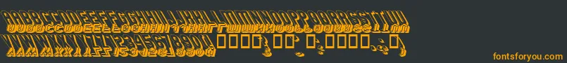 GmExpShadowGravestone3 Font – Orange Fonts on Black Background