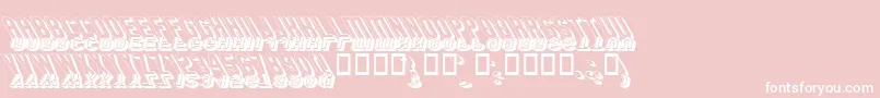 GmExpShadowGravestone3 Font – White Fonts on Pink Background