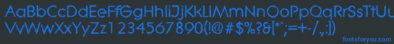 LiteraantiqueBold-Schriftart – Blaue Schriften auf schwarzem Hintergrund