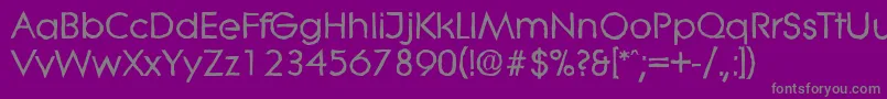 LiteraantiqueBold-Schriftart – Graue Schriften auf violettem Hintergrund