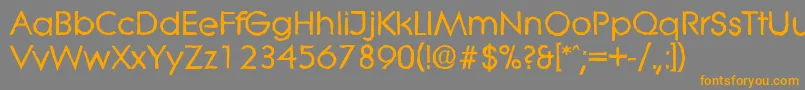 LiteraantiqueBold-Schriftart – Orangefarbene Schriften auf grauem Hintergrund