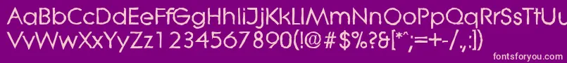 LiteraantiqueBold-Schriftart – Rosa Schriften auf violettem Hintergrund