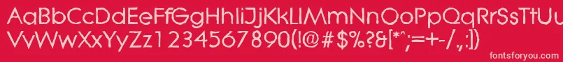 LiteraantiqueBold Font – Pink Fonts on Red Background