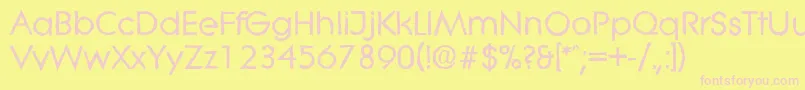LiteraantiqueBold-fontti – vaaleanpunaiset fontit keltaisella taustalla