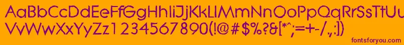 LiteraantiqueBold Font – Purple Fonts on Orange Background