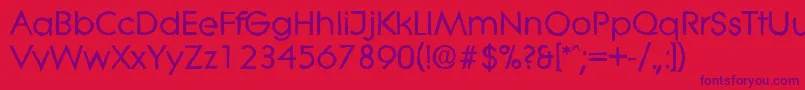 フォントLiteraantiqueBold – 赤い背景に紫のフォント