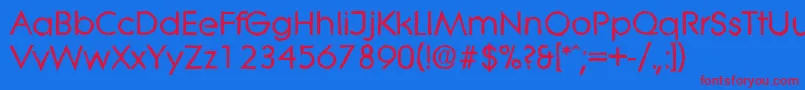 フォントLiteraantiqueBold – 赤い文字の青い背景