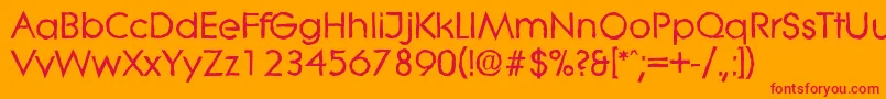 LiteraantiqueBold Font – Red Fonts on Orange Background