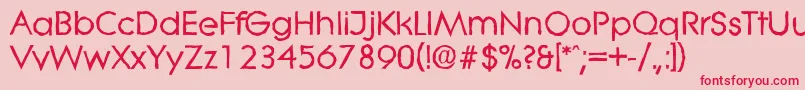 LiteraantiqueBold Font – Red Fonts on Pink Background