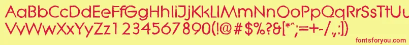 LiteraantiqueBold Font – Red Fonts on Yellow Background
