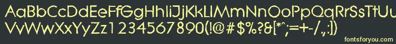 Czcionka LiteraantiqueBold – żółte czcionki na czarnym tle