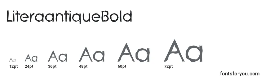LiteraantiqueBold Font Sizes
