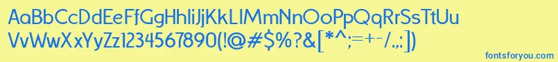 Tsisquilisda Font – Blue Fonts on Yellow Background