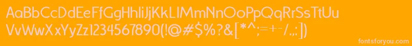 Tsisquilisda Font – Pink Fonts on Orange Background