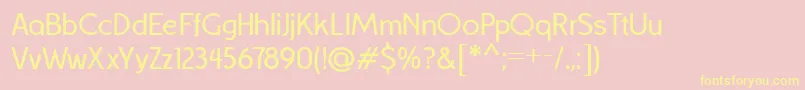 Tsisquilisda Font – Yellow Fonts on Pink Background
