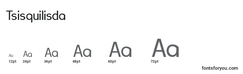 Tsisquilisda Font Sizes