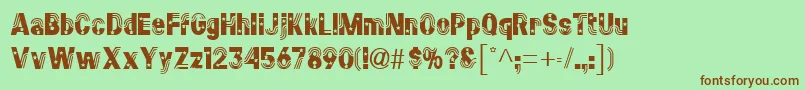 StarsstripesRegular Font – Brown Fonts on Green Background