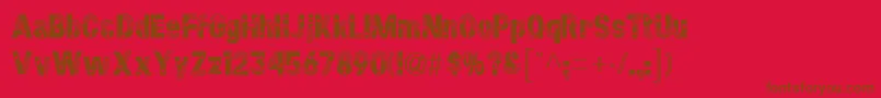 Police StarsstripesRegular – polices brunes sur fond rouge