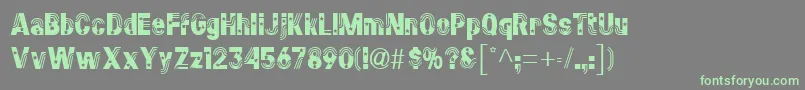 StarsstripesRegular Font – Green Fonts on Gray Background