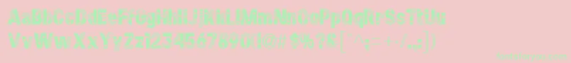 StarsstripesRegular-Schriftart – Grüne Schriften auf rosa Hintergrund