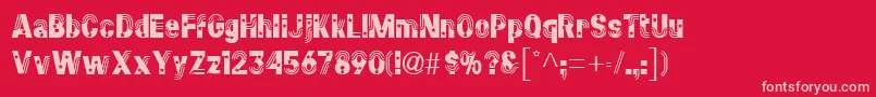 StarsstripesRegular Font – Pink Fonts on Red Background