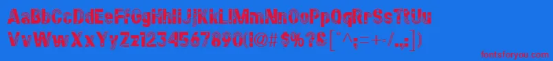 StarsstripesRegular Font – Red Fonts on Blue Background