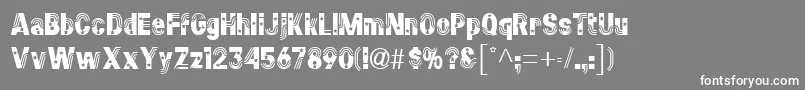 StarsstripesRegular Font – White Fonts on Gray Background